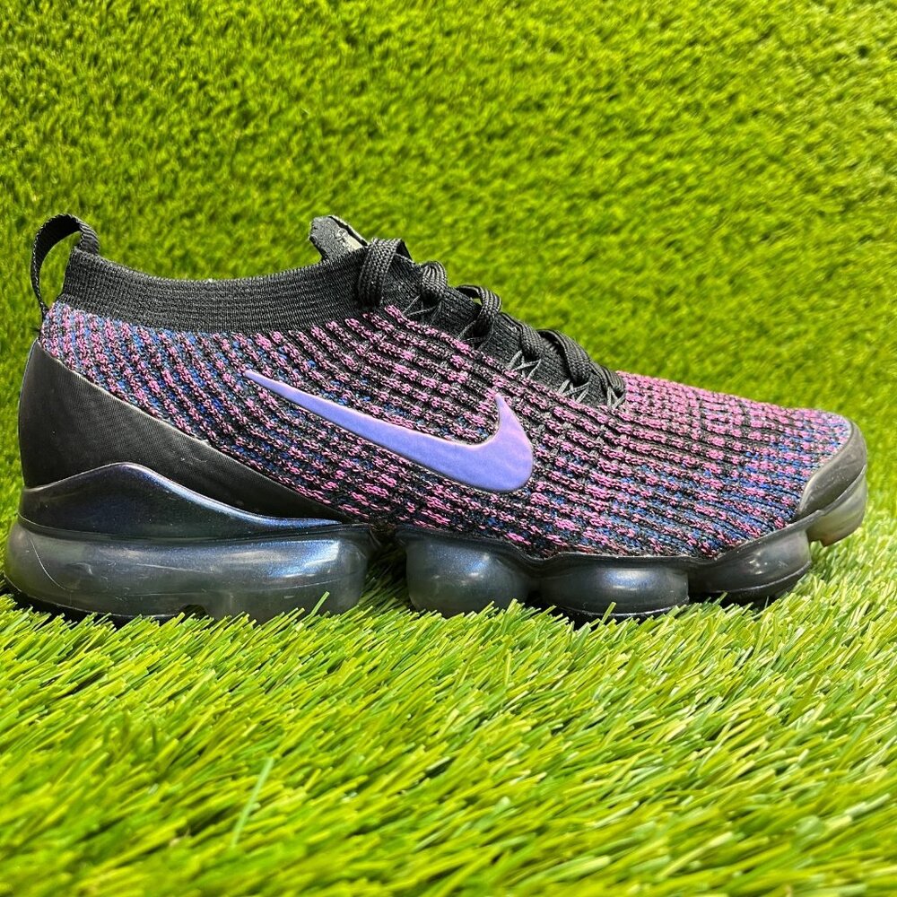 Nike Air Vapormax Flyknit 3 Mens Size 9.5 Purple Black Athletic Shoes Sneakers